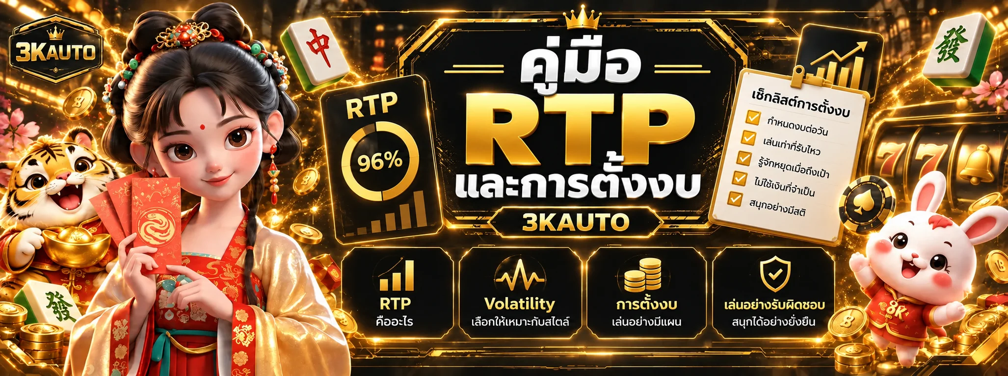 3KAUTO คู่มือ RTP ความผันผวน และการตั้งงบ