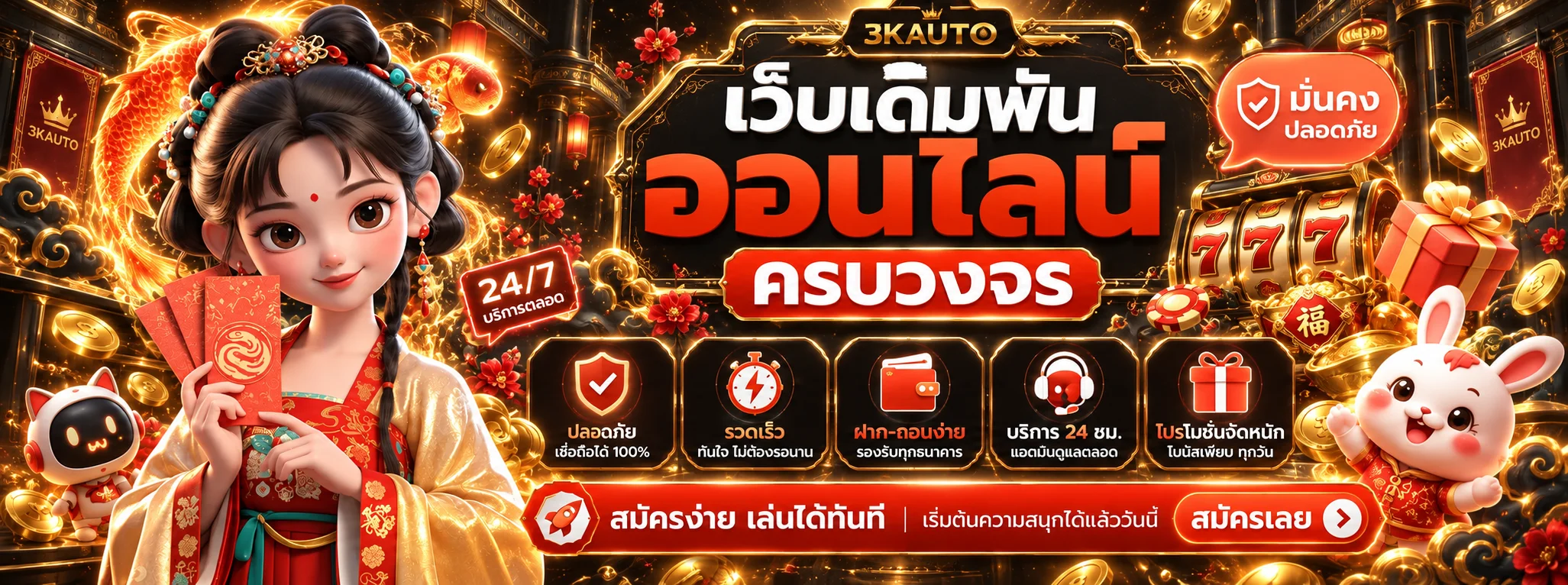 ภาพรวมสล็อตออนไลน์ 3KAUTO และค่ายเกมยอดนิยม